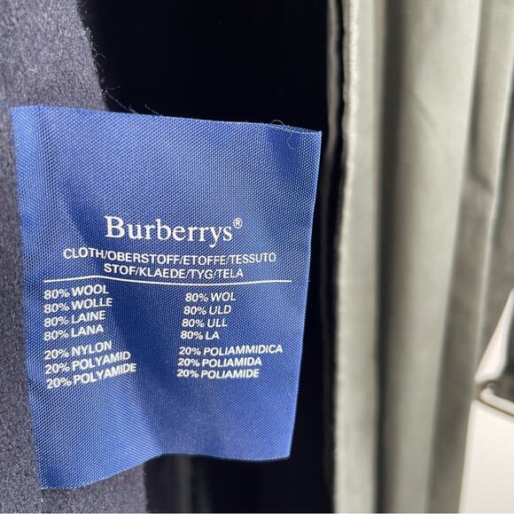Vintage Burberry Olive Green Novacheck Wool Lined Trench Coat 40 Burberrys - Picture 14 of 16